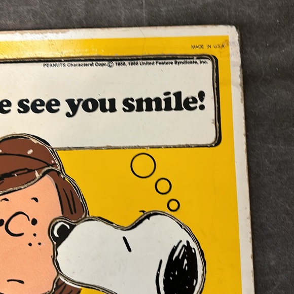 Vintage Made in USA Peanuts Snoopy & Peppermint Patty Playskool wooden puzzle - Picture 3 of 9